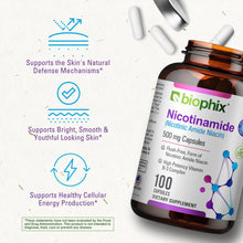 Load image into Gallery viewer, Nicotinamide 500 mg 100 Capsules - 2 Pack