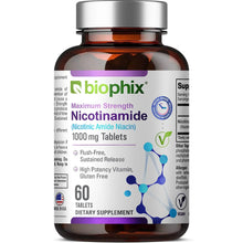 Load image into Gallery viewer, Nicotinamide Extra Strength 1000 mg 60 Tablets biophix