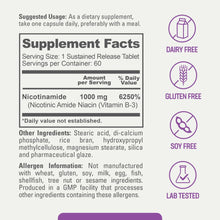 Load image into Gallery viewer, Nicotinamide Extra Strength 1000 mg 60 Tablets biophix