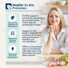 Load image into Gallery viewer, biophix Ox Bile 1000 mg with BioPerine 120 Veggie Capsules