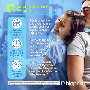 Biophix Oxy-Lax 750 mg 120 Vegetarian Capsules - 2 Pack - Gentle Natural Stool Softener Detoxification Support biophix