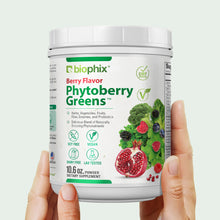 Load image into Gallery viewer, biophix Phytoberry Greens Superfood Powder Berry Flavor 10.6 oz