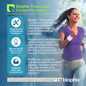biophix Potassium Citrate 275 mg with BioPerine 300 Veggie Capsules