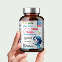 Load image into Gallery viewer, Hair Skin and Nails Complex 180 Caplets with 10,000 mcg Biotin biophix Health and Beauty