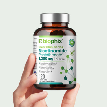 Biophix Nicotinamide Pantothenate B3 B5 Hand View Skin Energy Stress Support