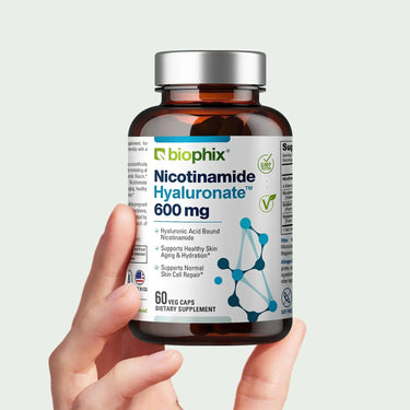 Biophix Nicotinamide Hyaluronate 600 mg Hand View Hydration Skin Elasticity Support