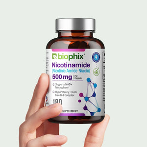Biophix Nicotinamide 500 mg 180 Capsules 2 Pack - B3 Skin Antioxidants Detoxification Immune Support biophix