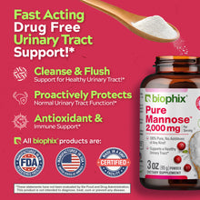 Load image into Gallery viewer, Pure Mannose Powder 2000 mg 3 oz with Free Vitamin D-3 5000 IU 30 Softgels