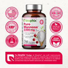 Load image into Gallery viewer, biophix Pure Mannose 100 Percent Powder 2000 mg 3 oz