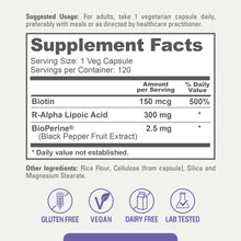 Load image into Gallery viewer, biophix R-Lipoic Acid 300 mg Stabilized 120 Veggie Capsules