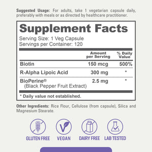 biophix R-Lipoic Acid 300 mg Stabilized 120 Veggie Capsules