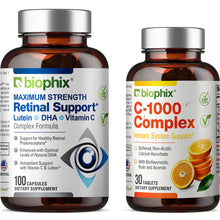 Load image into Gallery viewer, biophix Retinal Support Maximum Strength Complex Formula 100 Capsules with Free C-1000 30 Tablets