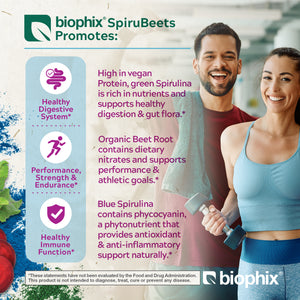 Biophix Spirubeets Organic Spirulina Beet Root Powder 2.2 lb 1 kg - Superfood Antioxidants Immune Support Heart Health