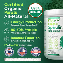 Load image into Gallery viewer, biophix Spirulina USDA Certified Organic Powder 2.2 lbs 1 kg