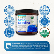 Load image into Gallery viewer, biophix Blulina Organic Blue Spirulina Powder 6 oz 170 g