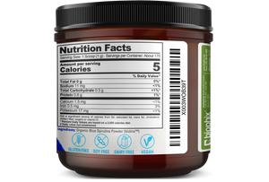 Biophix Blulina Organic Blue Spirulina Powder 6 oz 170 g - Detoxification Antioxidants Immune Support Superfood