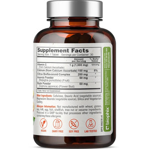 Vitamin C-1000 mg High-Potency 30 Tablets biophix