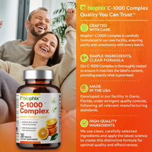 Load image into Gallery viewer, Vitamin C-1000 mg High-Potency 30 Tablets biophix