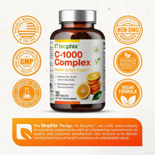Load image into Gallery viewer, Vitamin C-1000 mg High-Potency 30 Tablets biophix