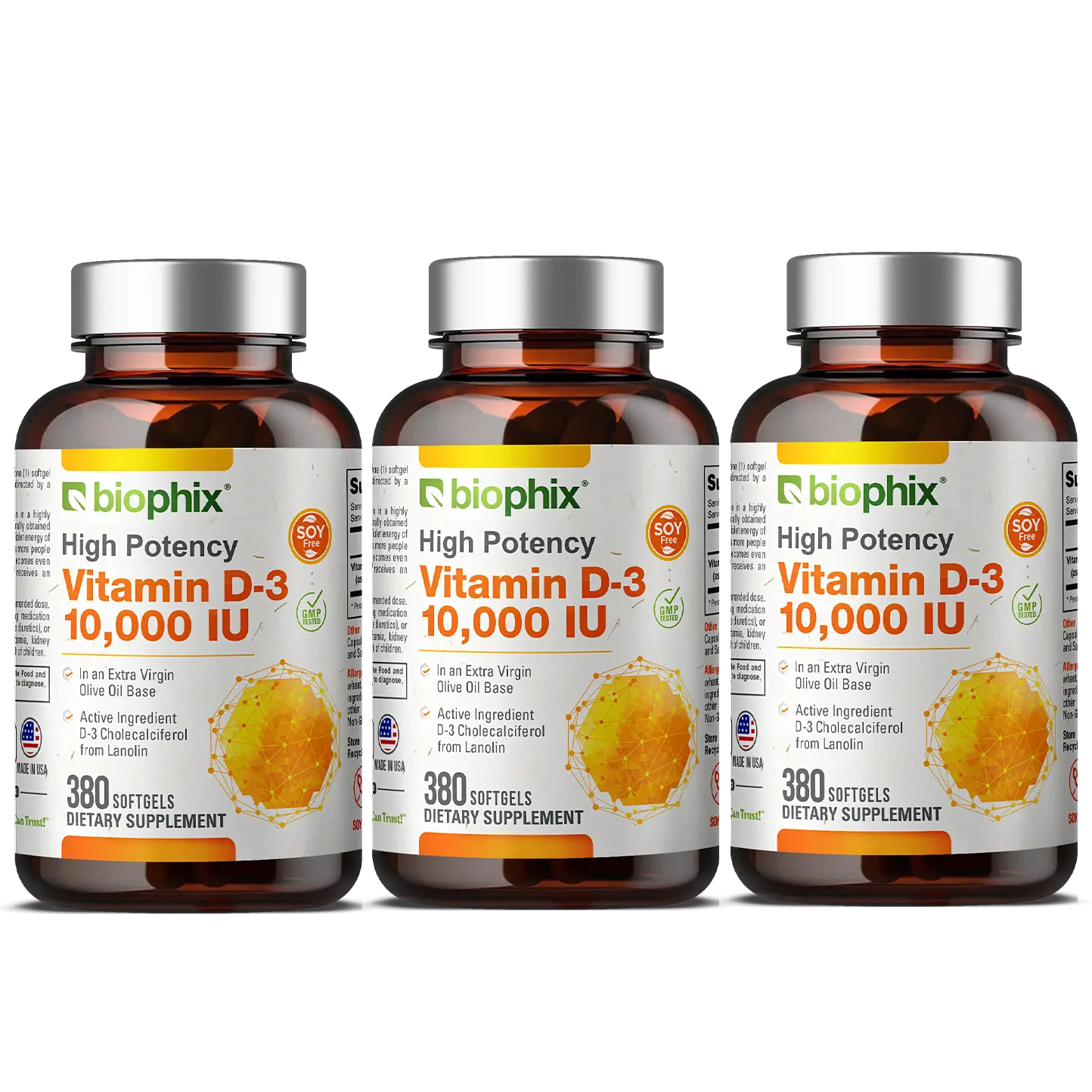 Vitamin D-3 10000 IU High-Potency 380 Softgels
