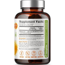 Load image into Gallery viewer, Vitamin D-3 50000 IU High-Potency 60 Vegetarian Capsules biophix