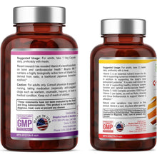 Load image into Gallery viewer, Vitamin K2 MK-7 High-Potency 100 mcg 60 Vcaps - Free Vitamin C-1000 30 Tablets biophix