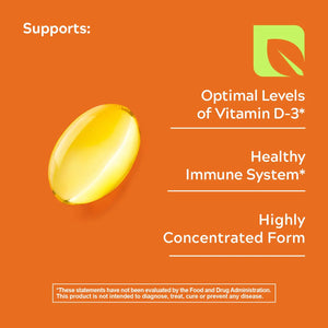 Vitamin D-3 5000 IU High-Potency 360 Softgels Biophix