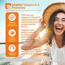 Load image into Gallery viewer, Vitamin D-3 50000 IU High-Potency 120 Vegetarian Capsules