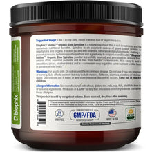 Load image into Gallery viewer, Biophix Blulina Organic Blue Spirulina Powder 6 oz 170 g - Detoxification Antioxidants Immune Support Superfood biophix