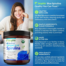 Load image into Gallery viewer, Biophix Blulina Organic Blue Spirulina Powder 6 oz 170 g - Detoxification Antioxidants Immune Support Superfood biophix