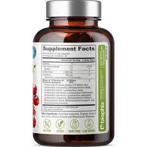 biophix D-Mannose Plus Cranberry and Probiotics 1000 mg 120 Vegetarian Capsules