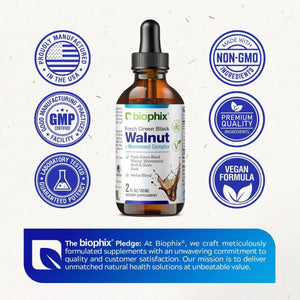 biophix Fresh Green Black Walnut Wormwood Liquid Extract 2 oz biophix