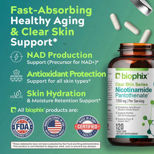 biophix Nicotinamide Pantothenate 1350 mg 120 Vegetarian Capsules biophix