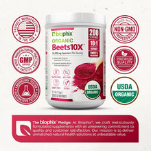 Load image into Gallery viewer, Biophix Organic Beets 10X Beet Root Powder – 2.2 lbs 50000 mg Equivalent - Superfood Energy Support Detoxification Heart Health biophix