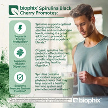 Load image into Gallery viewer, Biophix Organic Spirulina Powder Black Cherry Flavor 2.2 lbs 1 kg - Green Antioxidants Superfood Protein Immune Support biophix