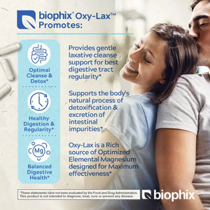 Biophix Oxy-Lax 750 mg 120 Vegetarian Capsules - Gentle Natural Stool Softener Detoxification Support biophix