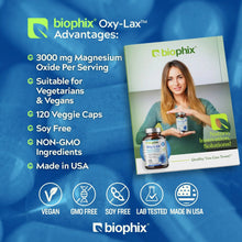 Load image into Gallery viewer, Biophix Oxy-Lax 750 mg 120 Vegetarian Capsules - Gentle Natural Stool Softener Detoxification Support biophix