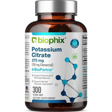 Load image into Gallery viewer, biophix Potassium Citrate 275 mg with BioPerine 300 Veggie Capsules biophix