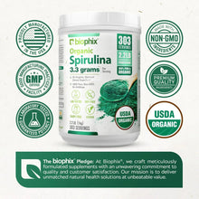 Load image into Gallery viewer, Biophix Spirulina USDA Certified Organic Powder 2.2 lbs 1 kg - Green Antioxidants Superfood Protein Immune Support biophix