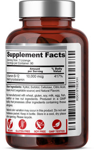 Methyl Extra Strength 10000 mcg Cherry Flavor Vegan Lozenges