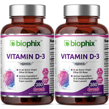 Load image into Gallery viewer, Vitamin D-3 10000 IU High-Potency 380 Softgels - 2 Pack
